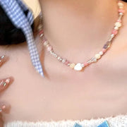 Collana di perle di cristallo colorate: regalo fatto a mano per donna