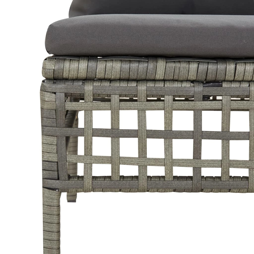Set di mobili da giardino mobili da esterno set da 3 pezzi con cuscini resina intrecciata grigia 02_0015982