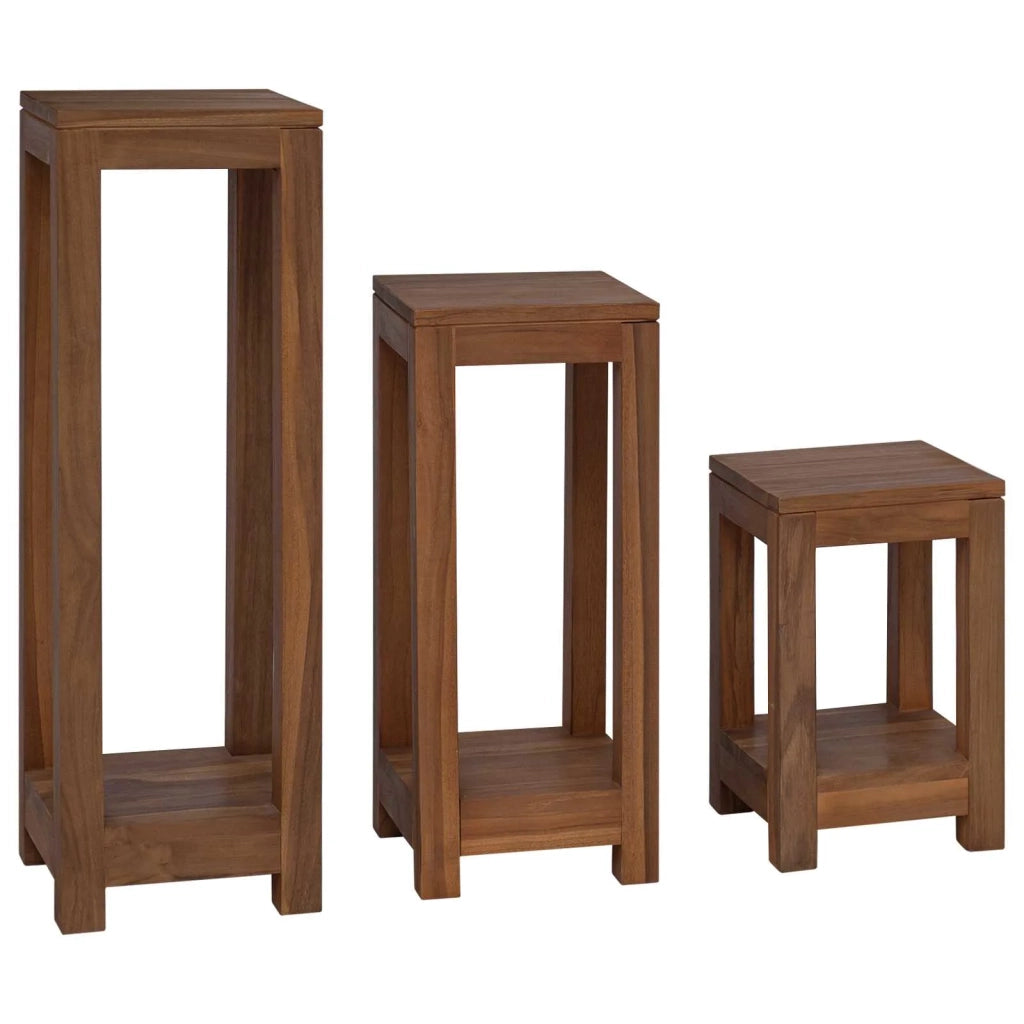 Supporto per piante 3 pz Naturale 25 x 25 x 80 cm 42026905