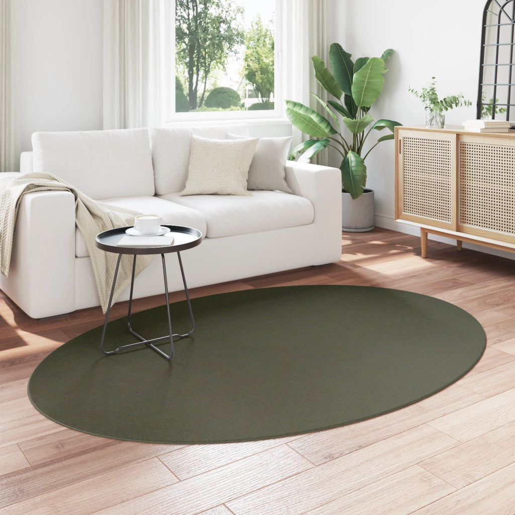 Tappeto 'HUARTE'Verde Foresta 140x200 cm Ovale