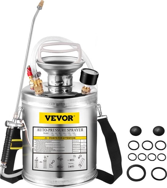 Spruzzatore per giardino con atomizzatore in acciaio inossidabile per applicazioni su calcestruzzo con punto di ventilazione e estensione in ottone