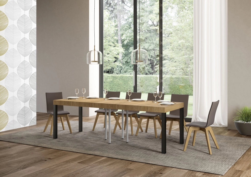 Tavolo Allungabile 90/246x90x77 cm Everyday Premium Quercia Natura