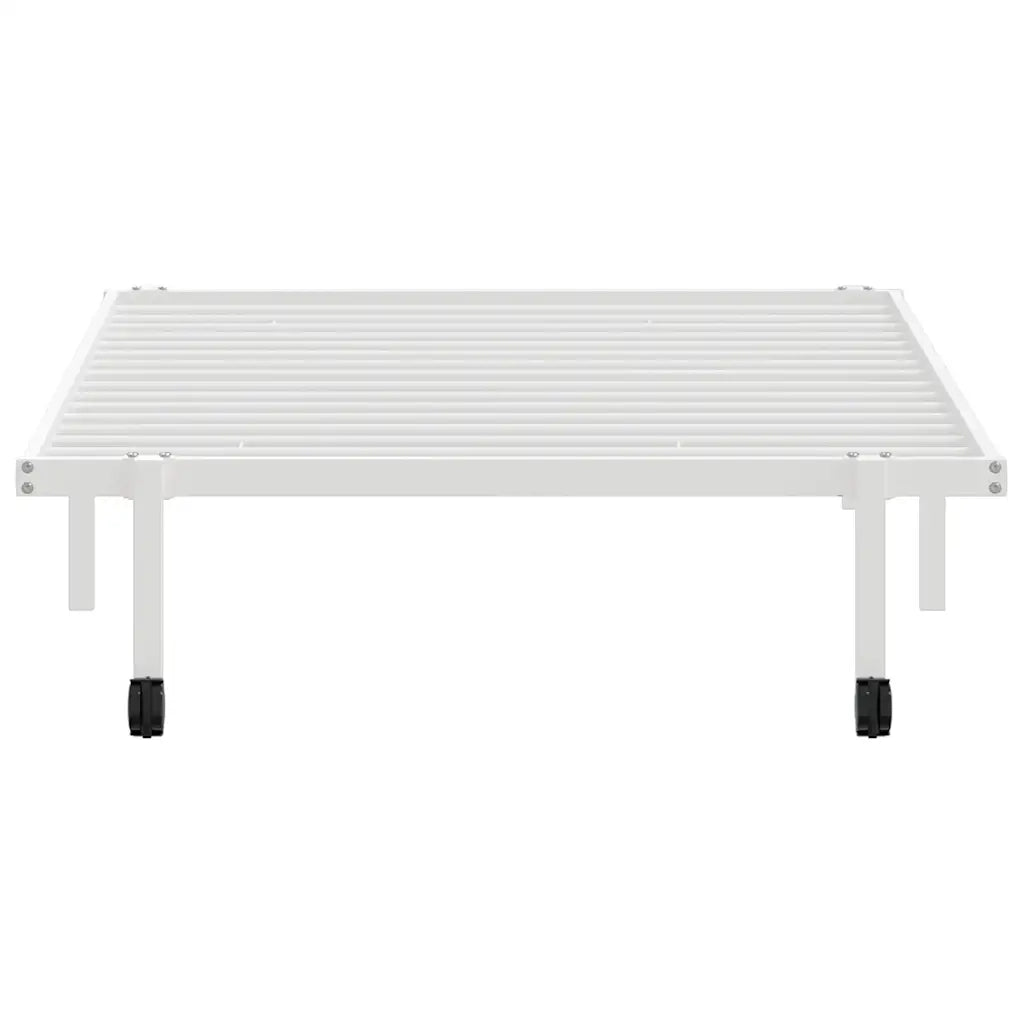 vidaXL Giroletto senza Materasso Pieghevole Bianco 107x203 cm Acciaio