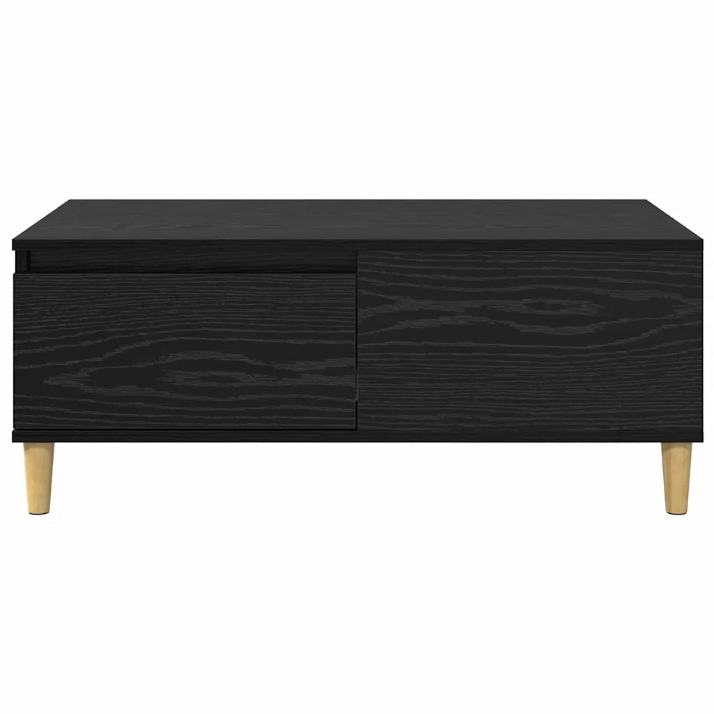 Tavolino da salotto con cassetto Rovere Nero 90 x 50 x 35 cm