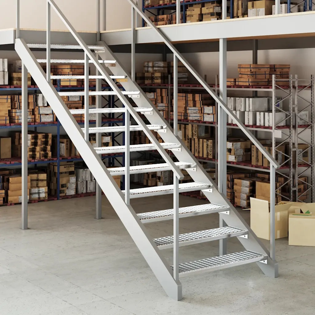 Gradino in Griglia 100x24x7 cm Acciaio Zincato 155686