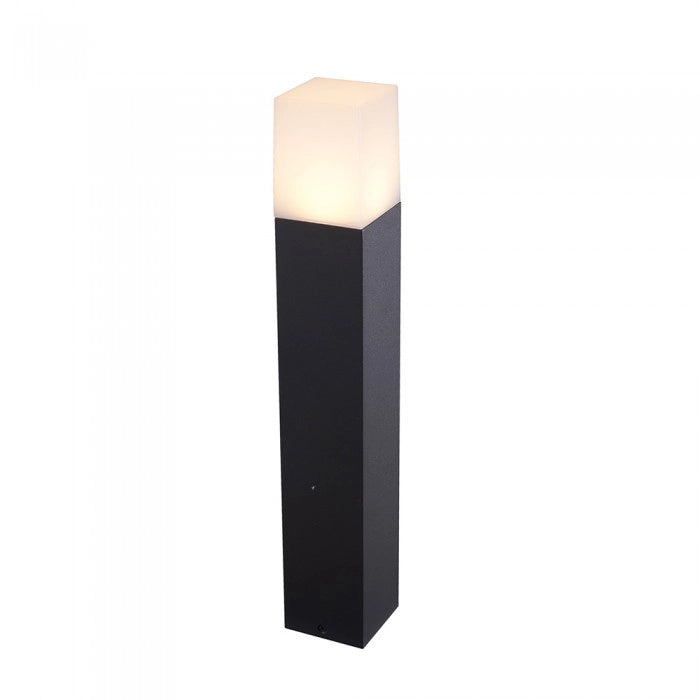 V-TAC VT-7614 Lampada LED da Giardino Quadrata con Portalampada GU10 (Max 35W) con Corpo Nero e Copertura Bianca h: 50cm IP54 - SKU 7564