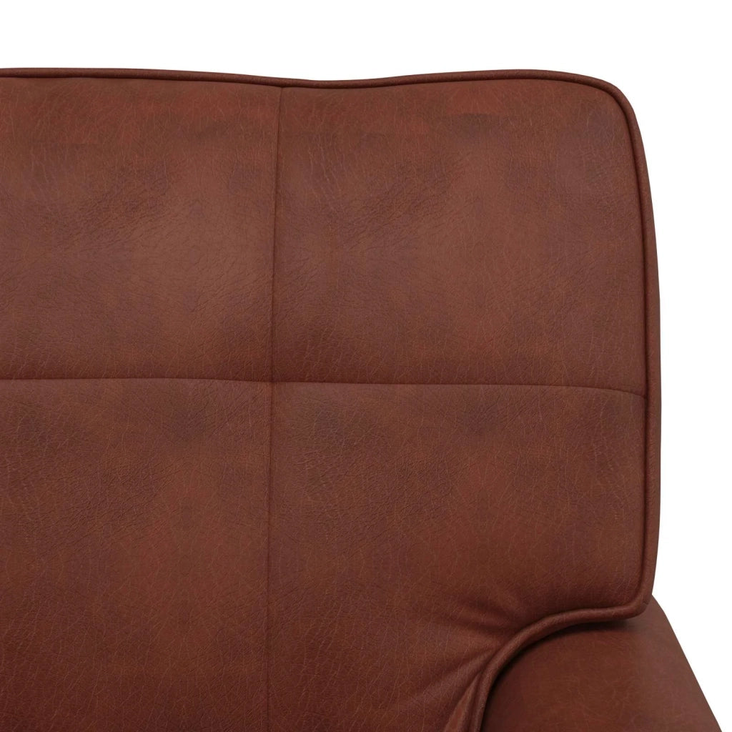 Chaise Lounge Marrone Lucido 91 x 157 x 91 cm Pelle Sintetica 42022920
