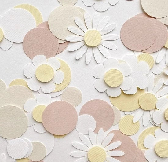 Set di 100 Fiori di Confetti Rosa per Feste, Matrimoni e Decorazioni Artigianali DIY
