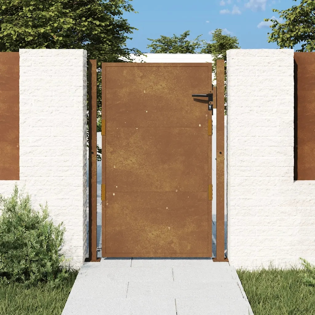 Cancello da Giardino 105x130 cm in Acciaio Cortencod mxl 104630