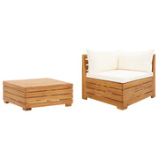 Set Divani da Giardino 2 pz con Cuscini in Massello di Acacia cod mxl 73446