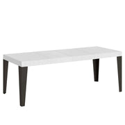 Tavolo allungabile 90x180/284 cm Flame Premium telaio Antracite - Bianco Frassino