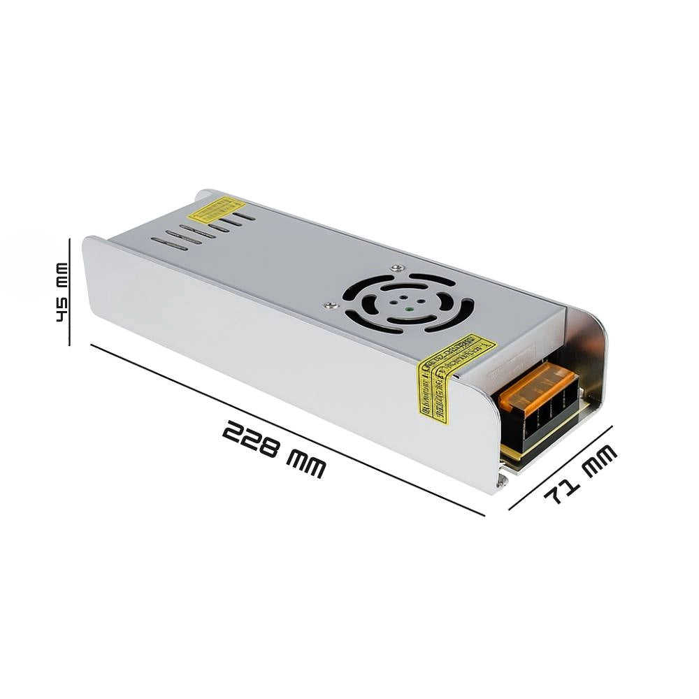 Alimentatore led optonica 6165 360w 24v metallo sottile con ventola