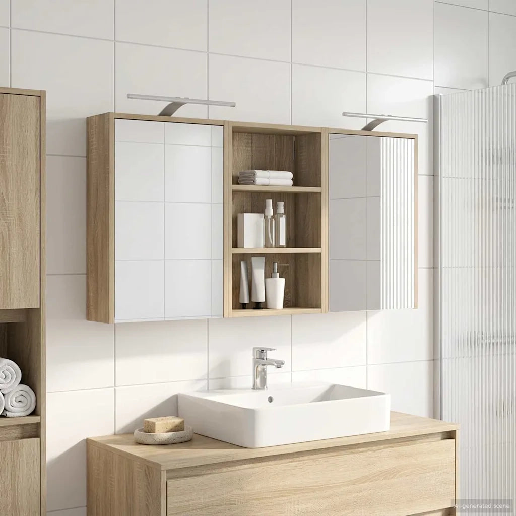 Set di Armadi da Bagno con lo scaffale 3 pcs 126 x 16 x 62.5 cm 3403834