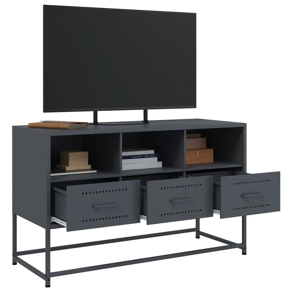Mobile TV Antracite 100,5x39x60,5 cm in Acciaio 846544