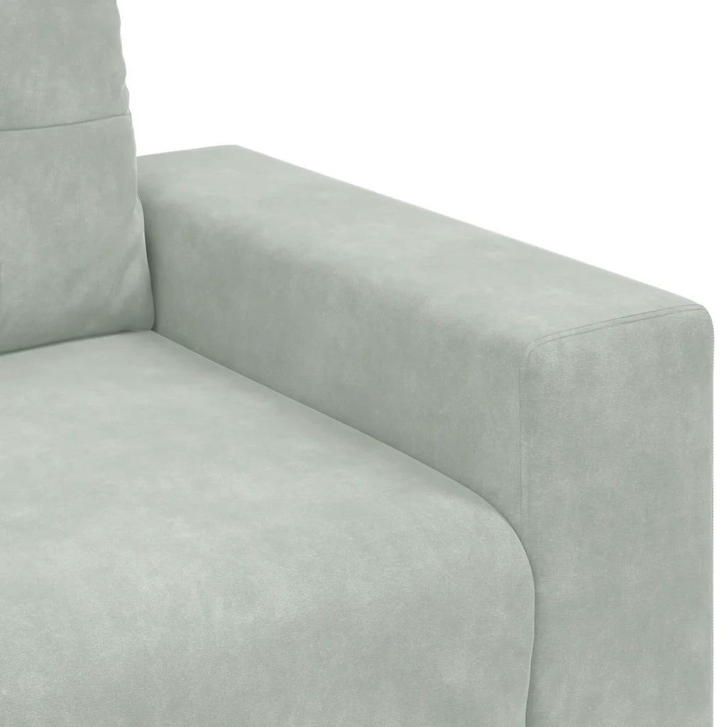 Divano Sedia-Poltrona-Sofa Relax Grigio Chiaro 60 cm Velluto 472890
