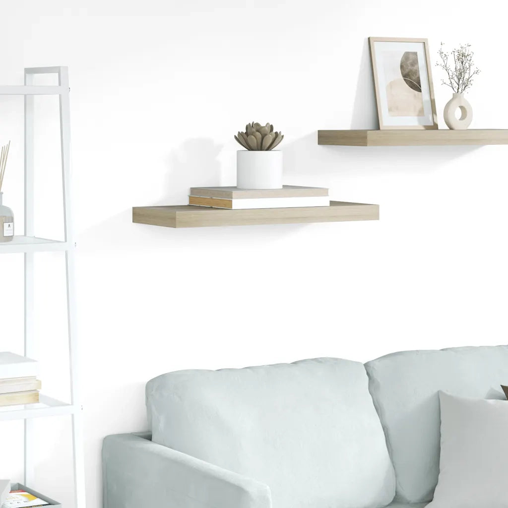 Scaffale a Parete Rovere 60x23,5x3,8 cm in MDF 323874