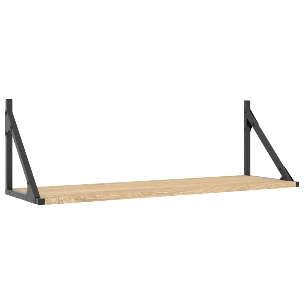 Mensole da parete 2 pz Rovere Sonoma 80x25x25,5 cm Legno ingegnerizzato 836339