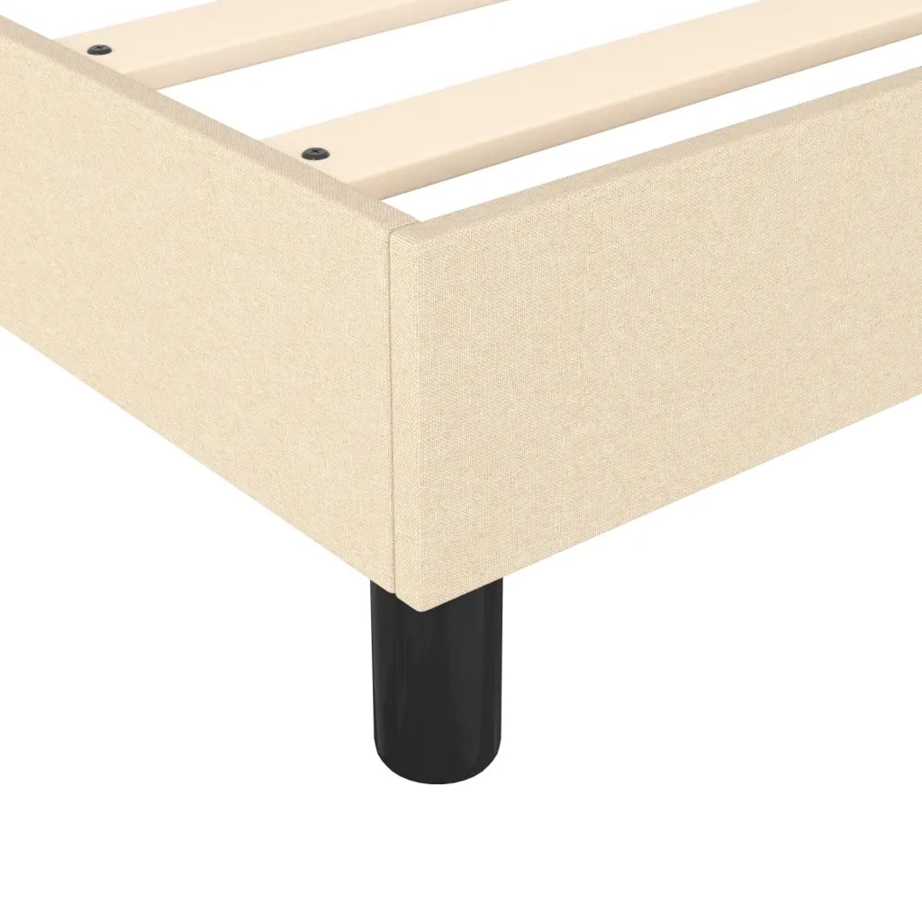 Struttura Letto a Rete a Molle-Giroletto Crema 90x190 cm in Tessuto 746823