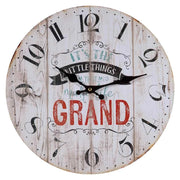 Orologio da parete in legno bianco d34x2h