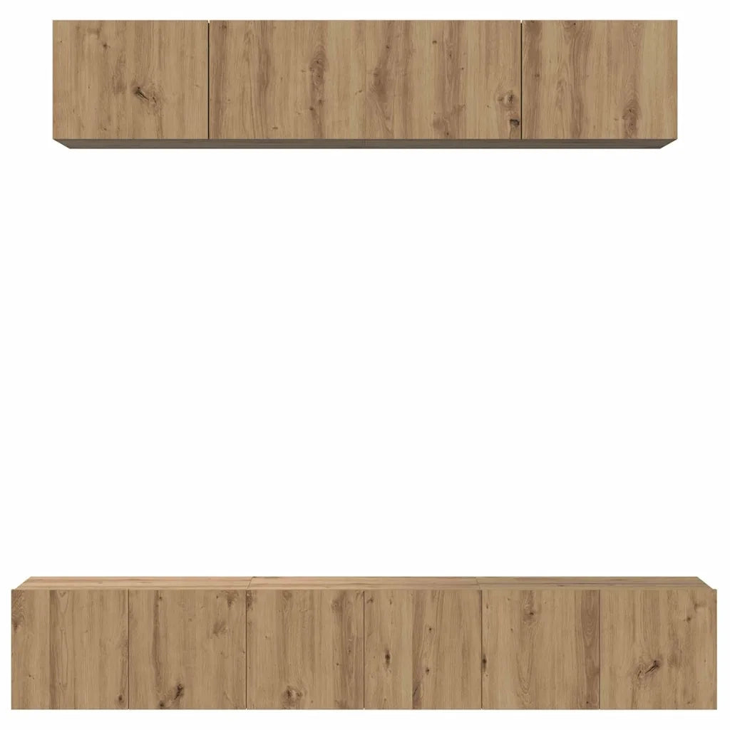 Set mobile TV 5 pcs Rovere artigianale Legno multistrato 3393215
