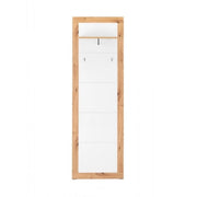 Pannello appendiabiti Wien 43 da ingresso rovere bianco