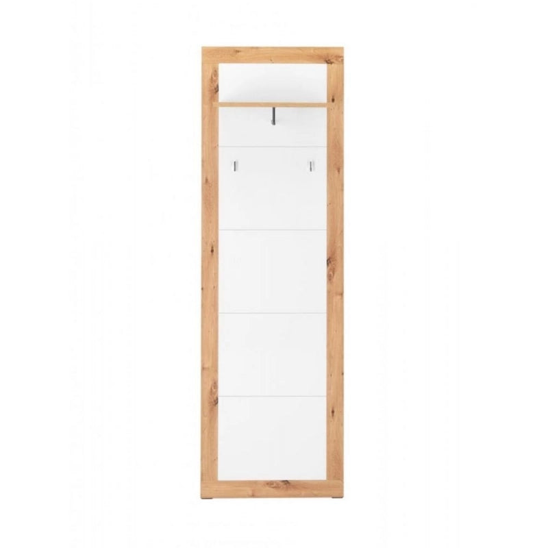 Pannello appendiabiti Wien 43 da ingresso rovere bianco