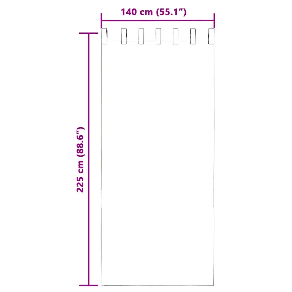 Tende in Voile con Passanti 2 pz Grigio Scuro 140x225 cm