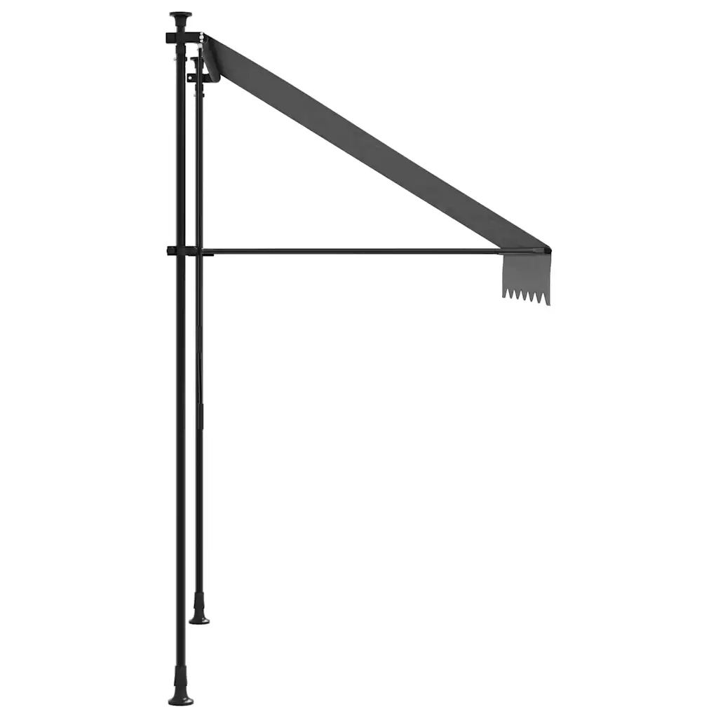 Tenda da Sole | Tenda parasole Retrattile Antracite 150x150 cm Tessuto e Acciaio