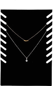 Supporto per gioielli - Materiale flanellato - 11 x 7,5 pollici - Organizzatore per gioielli - Display per collane - Duraturo e shockresistente - Supporto per gioielli da tavolo