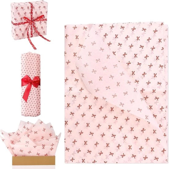 Papier per Confezionamento a Strisce per Feste, Matrimoni e Natale - 10 Fogli (70x50cm)