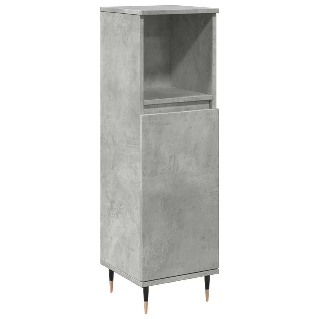 Set Mobili da Bagno 3 pz Grigio Cemento in Legno Multistrato 3324955