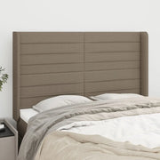 Testiera ad Orecchio-Testata con Orecchie Tortora 147x16x118/128 cm in Tessuto 544991