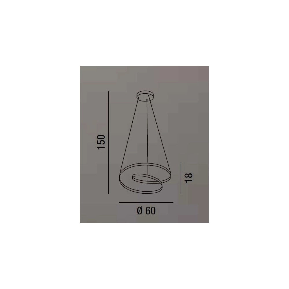 Lampadario a sospensione a led  Ritmo bianco 6620 B LC PERENZ