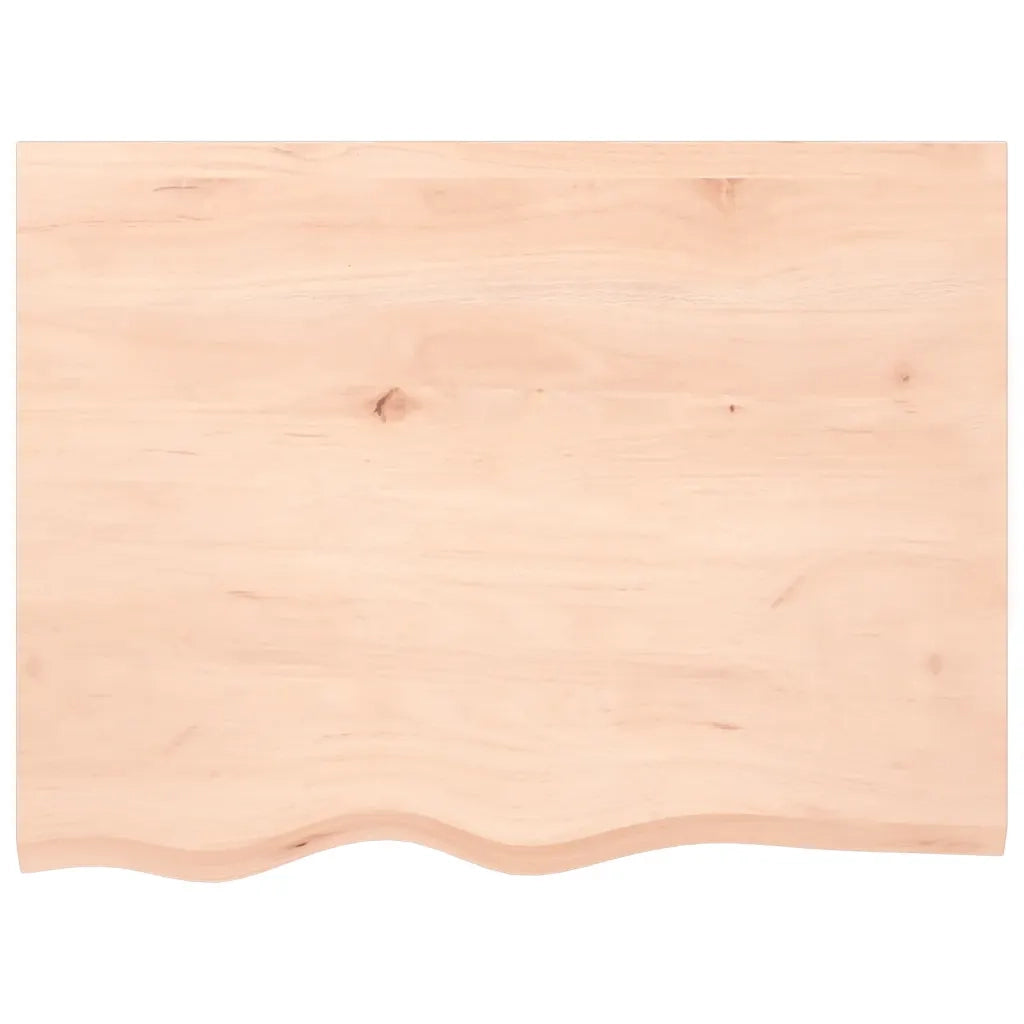 Ripiano a Parete 80x60x2 cm Legno Massello Rovere Non Trattatocod mxl 103653