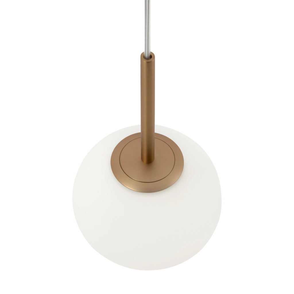 Maytoni Lampadario Minimal Basic Form 1 luce E14 oro metallo diffusore vetro
