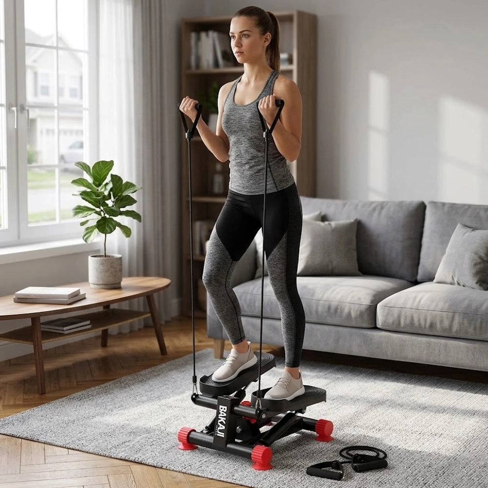 Stepper Multifunzione 3in1 con Pedali Antiscivolo e Bande di Resistenza Fitness