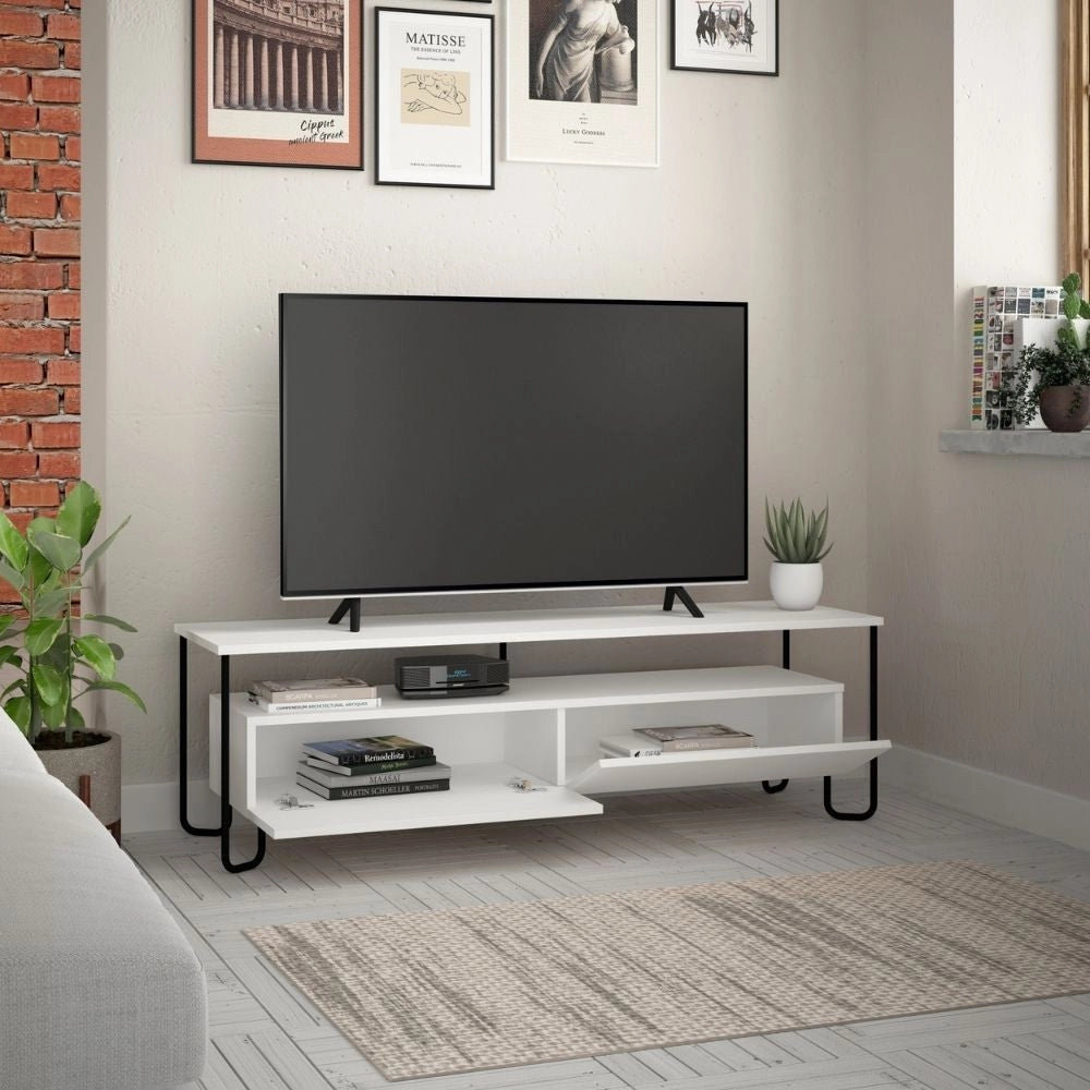 Mobile porta Tv due ante Cornea 150 cm colore bianco