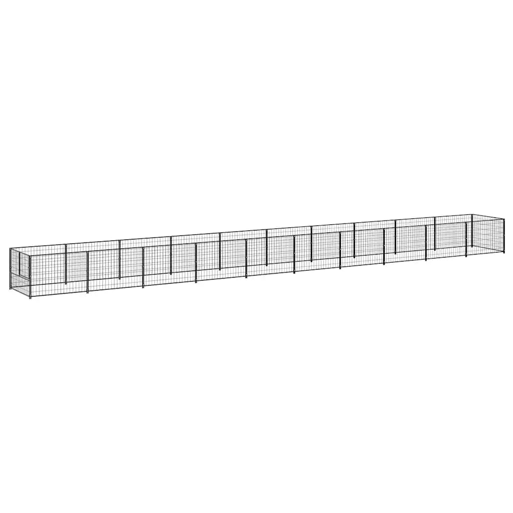 Gabbia per Cani Nera 10 mÂ² in Acciaiocod mxl 120820