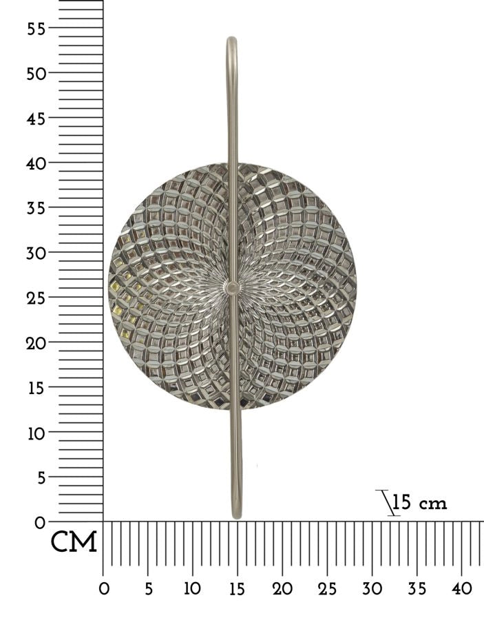 Lampada da Muro Silvery 28x15x54 cm in Vetro e Ferro Argento