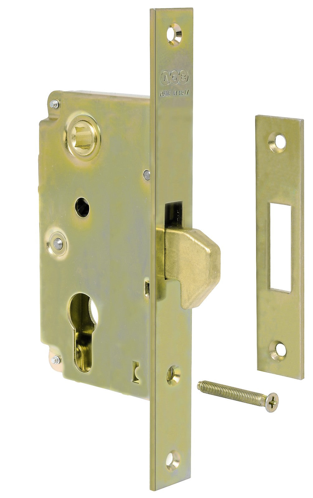 serratura gancio agb/b910 tropicalizzato senza cilindro mm.50 frontale mm 22x188 cod:ferx.7774