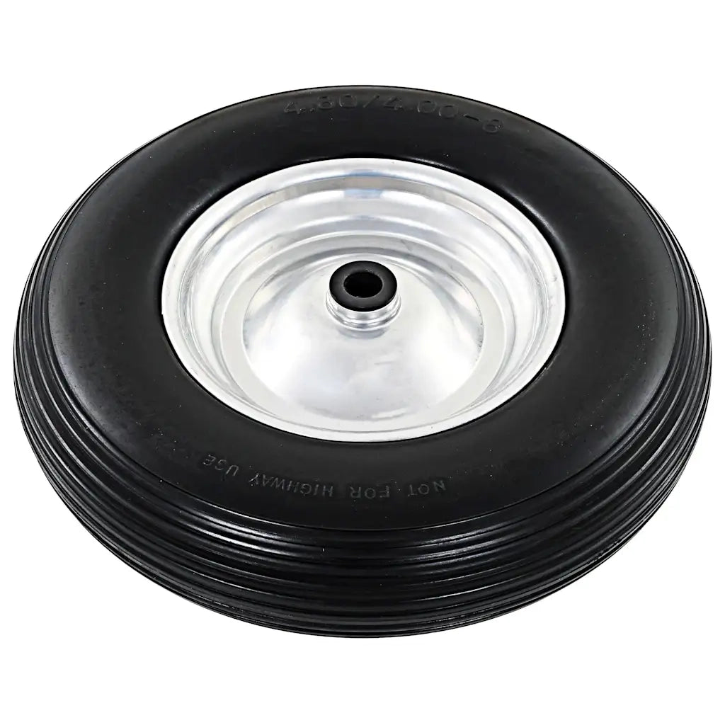 Ruote per Carriola 2 pz con Asse in PU Solido 4.00-8 390 mm cod mxl 67500
