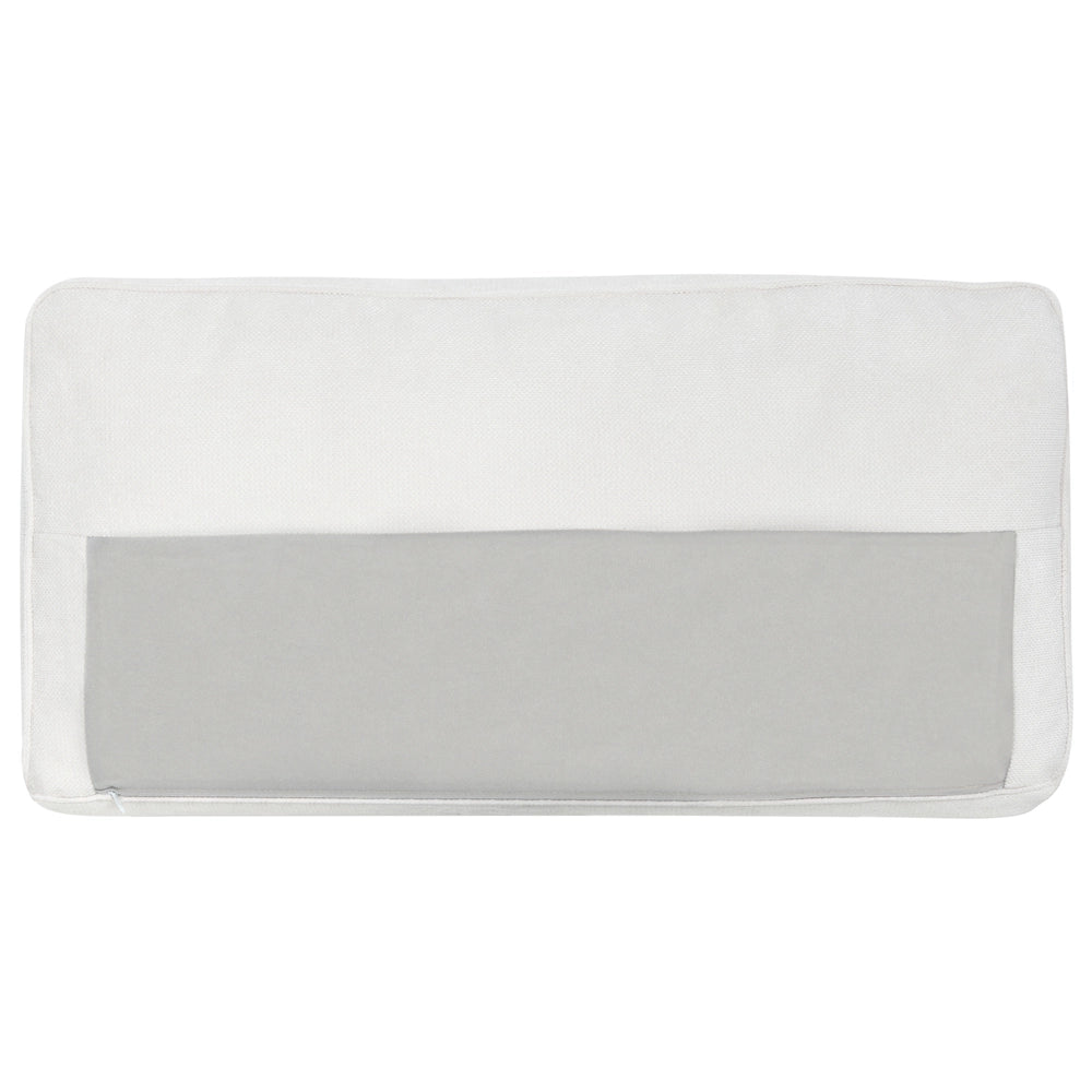 Poltrona in tessuto bianco sporco Sedia da salotto minimalista con gambe nere Braccio a binario