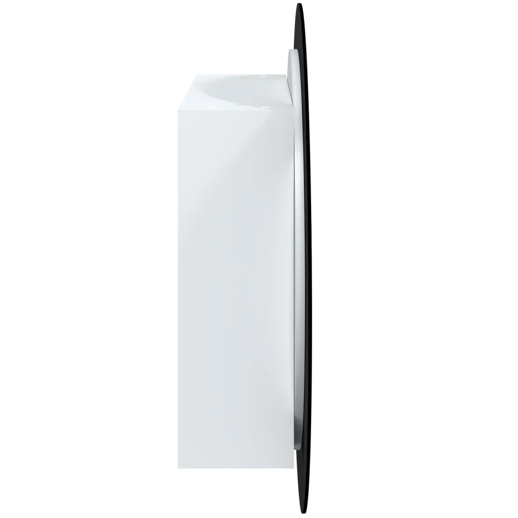 Armadio da Bagno con Specchio Rotondo e LED Bianco 54x54x17,5cm 345587