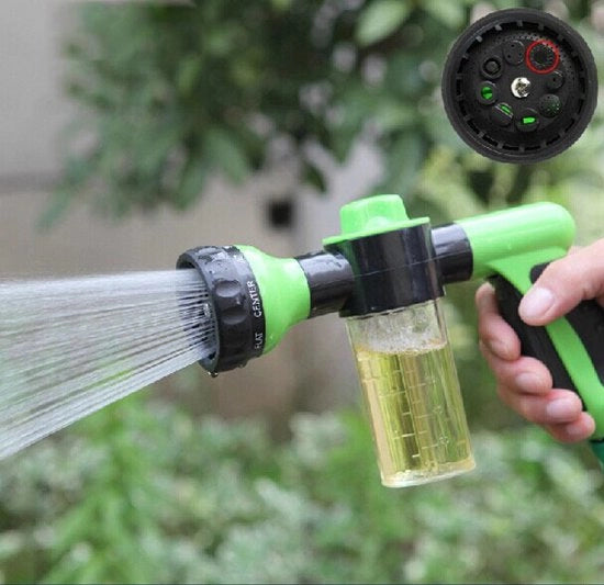 Sprenefitore per auto - Auto - Sprenefitore - Sprenefitore per giardino - Sprenefitore per animali domestici - 8 modalità di getto - con 4 ingressi