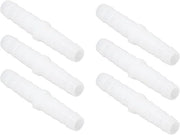 Set di 10 congiunzioni per tubi di gomma per tubi di pomp - Congiunzioni per tubi di gomma rette bianche - Adatte per tubi di gomma a silicone (9-9mm)