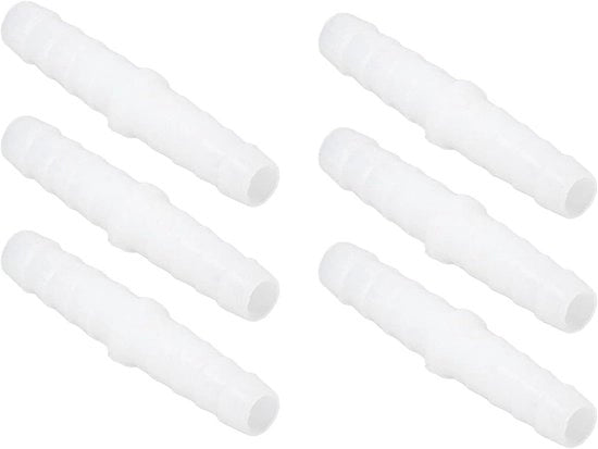 Set di 10 congiunzioni per tubi di gomma per tubi di pomp - Congiunzioni per tubi di gomma rette bianche - Adatte per tubi di gomma a silicone (9-9mm)