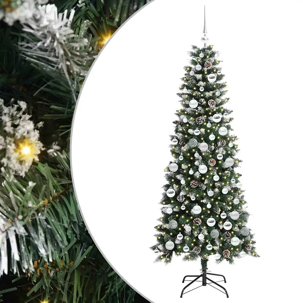 Albero di Natale artificiale con 300 LED Verde 180 cm 3395825