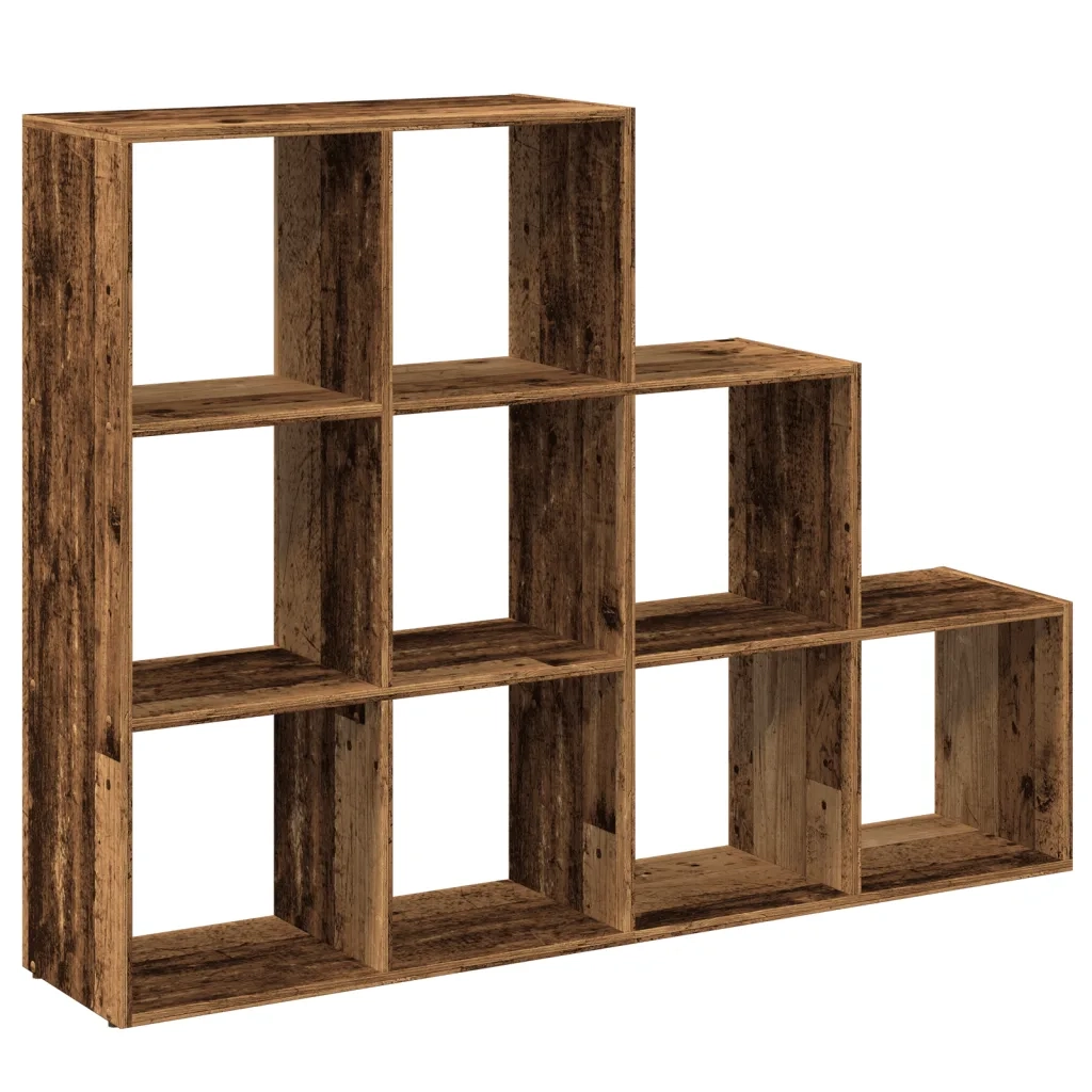 Libreria a 3 Ripiani-Scaffale per Libri-Mobile di Stoccaggio Legno Vecchio 137,5x29x103,5 cm Truciolato