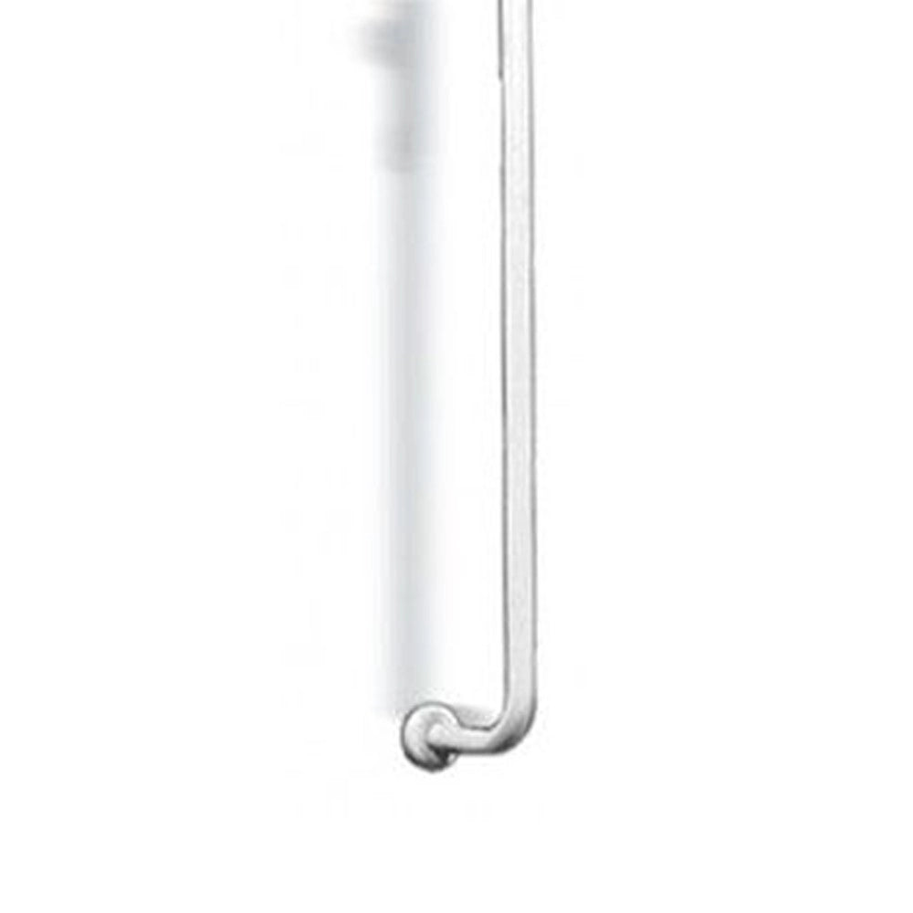 Corrimano verticale di 130 cm in inox bianco