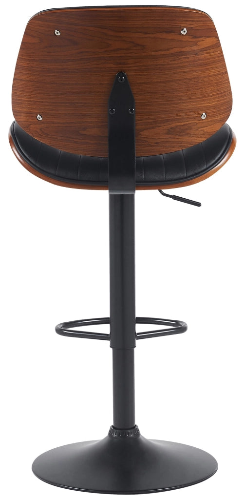 Sgabello da bar Clawson in ecopelle nera 1